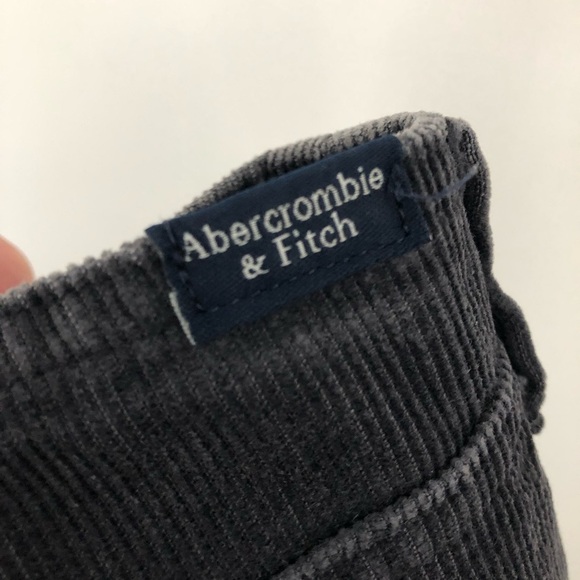 VTG A&F 27x32 low rise corduroy bootcut jeans Y2K 0545 made in USA charcoal gray - Picture 10 of 11